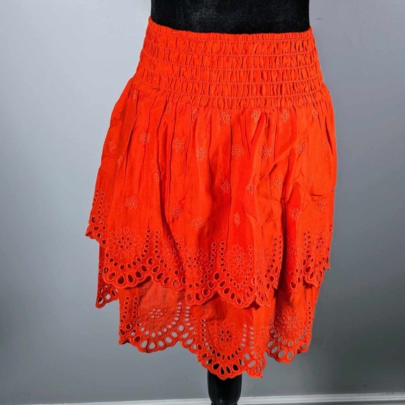 NWT 🌟 Host Pick 🌟INC - Women's Tiered Eyelet Skirt - M - Picture 2 of 5